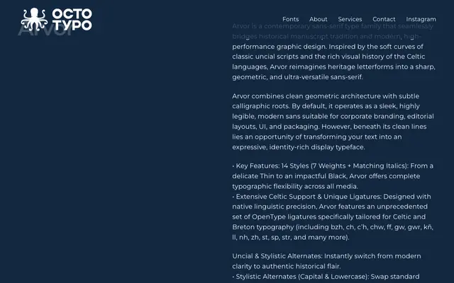 Arvor specimen from Octotypo