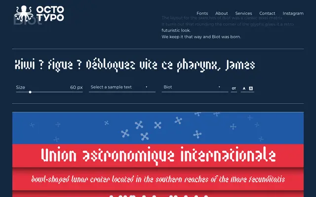 Biot specimen from Octotypo