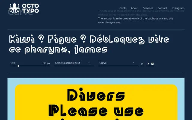 Curve specimen from Octotypo