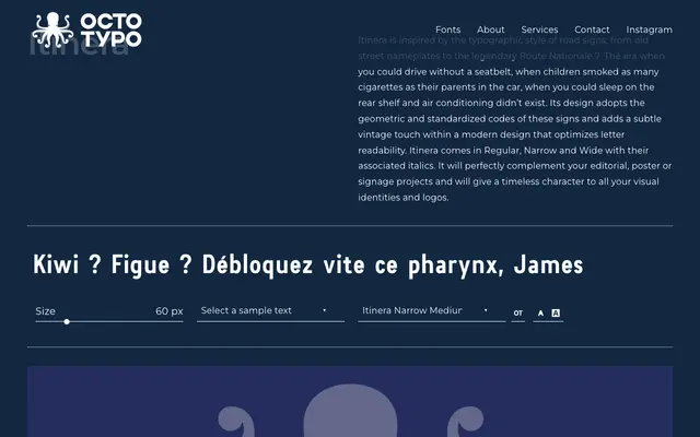 Itinera specimen from Octotypo
