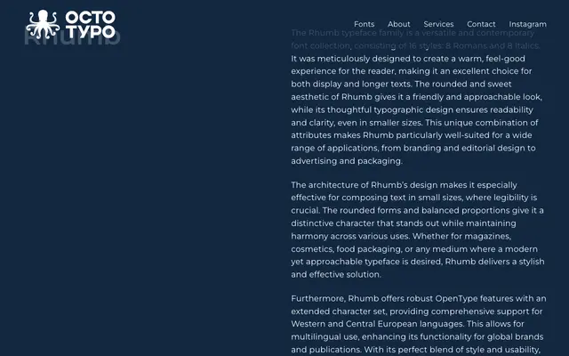 Rhumb specimen from Octotypo