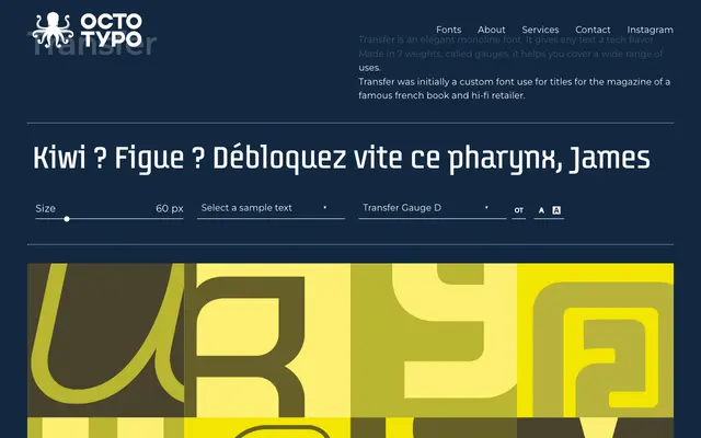 Transfer specimen from Octotypo