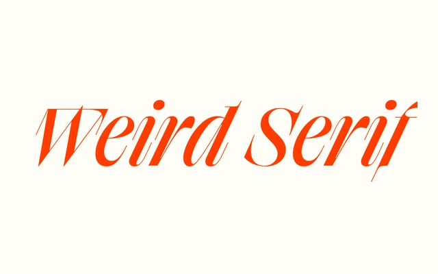 Weird Serif specimen from Off Type