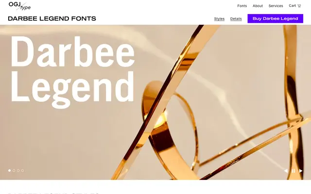 Darbee Legend specimen from OGJ Type Design