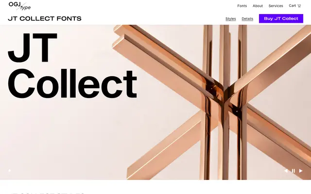 JT Collect specimen from OGJ Type Design
