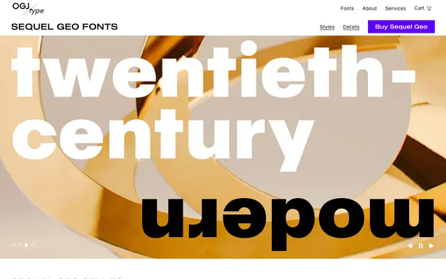 Sequel Geo specimen from OGJ Type Design
