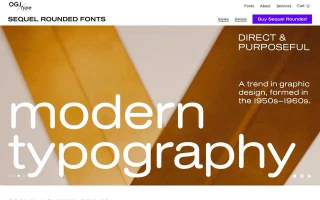 Sequel Rounded specimen from OGJ Type Design