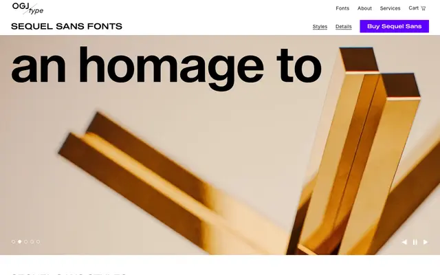 Sequel Sans specimen from OGJ Type Design
