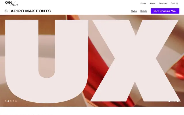 Shapiro Max specimen from OGJ Type Design