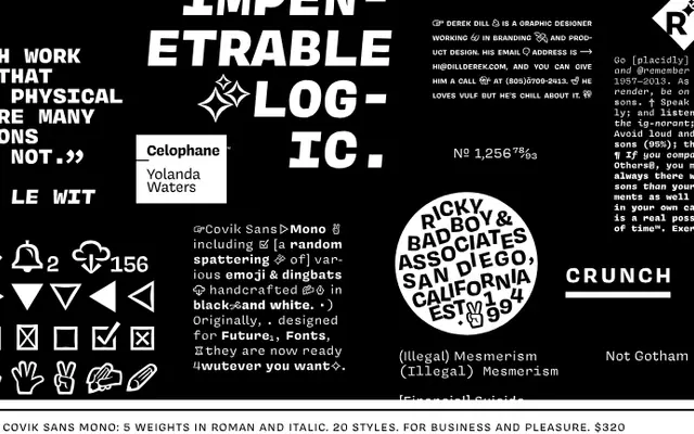 Covik Sans specimen from OH no Type