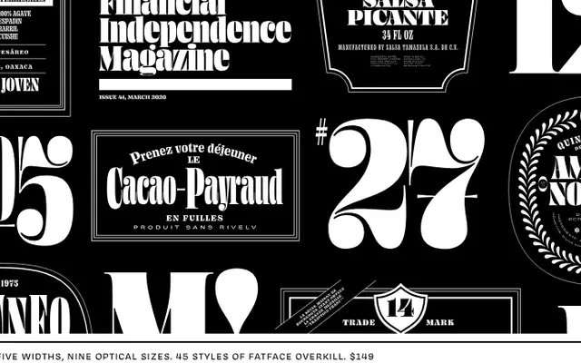 Ohno Fatface specimen from OH no Type