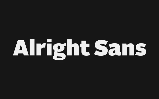 Alright Sans specimen from Okay Type