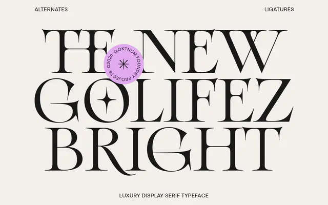 Golifez Bright Serif specimen from Oktnum Type Foundry