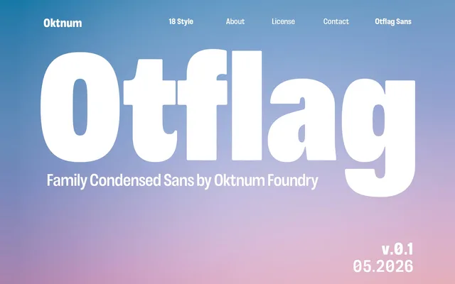 Otflag Sans Family specimen from Oktnum Type Foundry