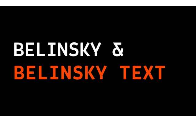 Belinsky specimen from Omega Type Foundry