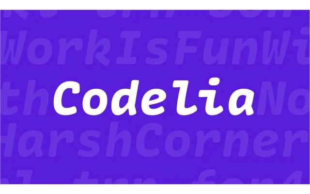 Codelia specimen from Omega Type Foundry