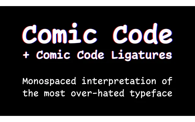 Comic Code specimen from Omega Type Foundry
