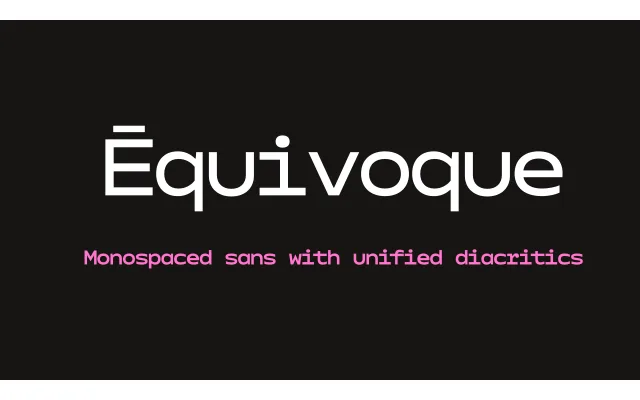 Équivoque specimen from Omega Type Foundry
