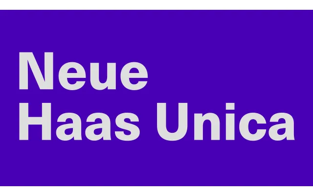 Neue Haas Unica specimen from Omega Type Foundry