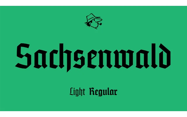 Sachsenwald specimen from Omega Type Foundry