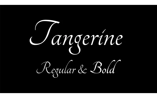 Tangerine specimen from Omega Type Foundry