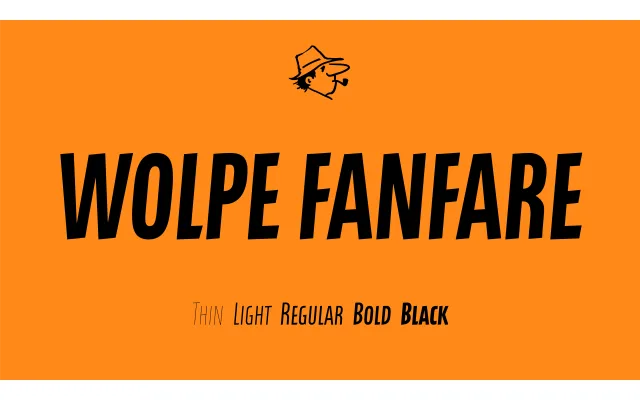 Wolpe Fanfare specimen from Omega Type Foundry