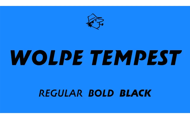 Wolpe Tempest specimen from Omega Type Foundry