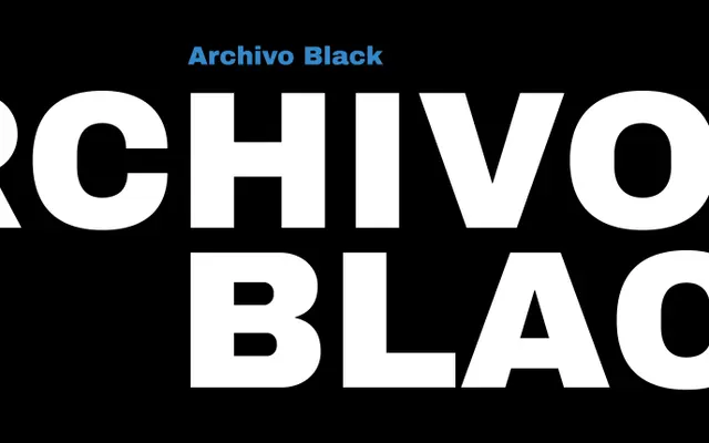 Archivo Black specimen from Omnibus-Type