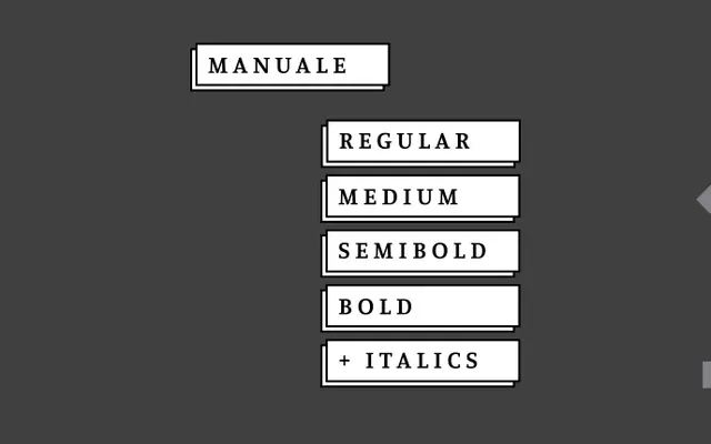 Manuale specimen from Omnibus-Type