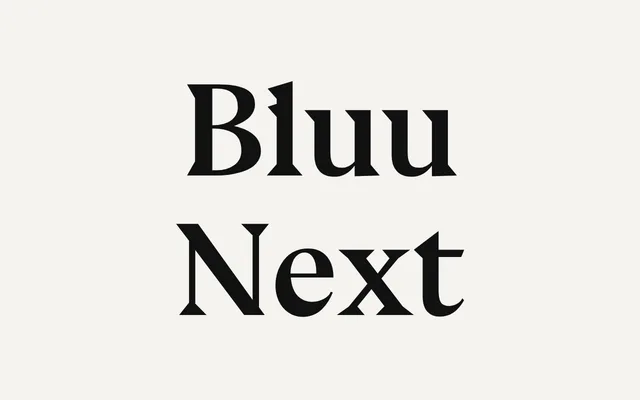 Bluu Next specimen from Open Foundry