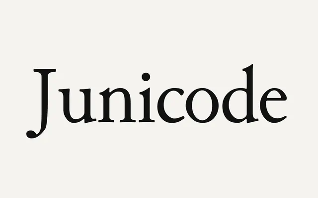 Junicode specimen from Open Foundry