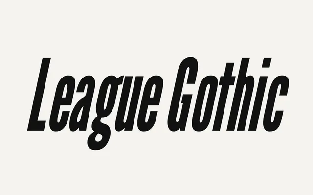 League Gothic specimen from Open Foundry