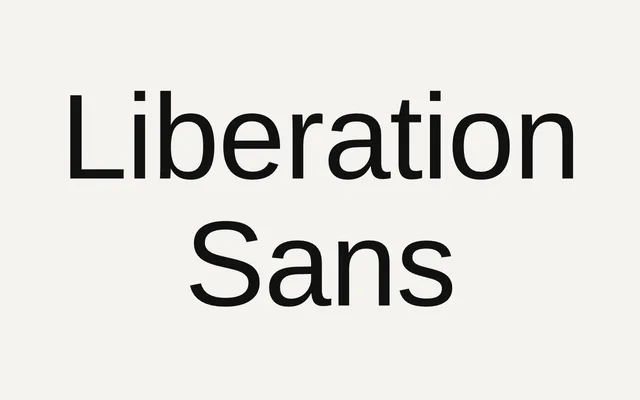 Liberation Sans specimen from Open Foundry