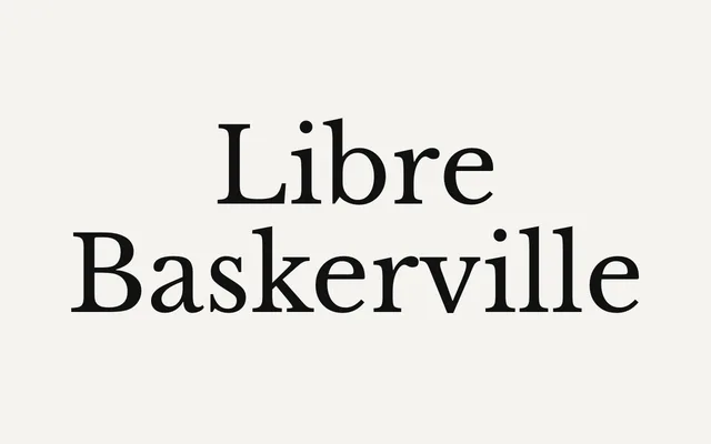 Libre Baskerville specimen from Open Foundry