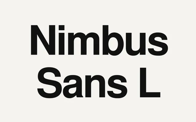 Nimbus Sans L specimen from Open Foundry