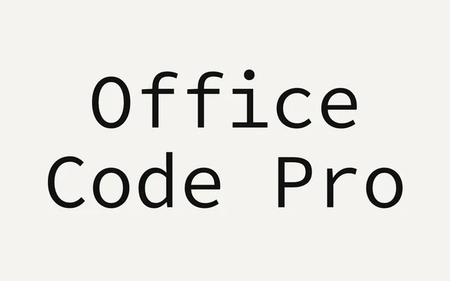 Office Code Pro specimen from Open Foundry
