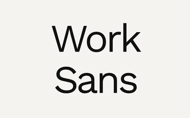 Work Sans specimen from Open Foundry