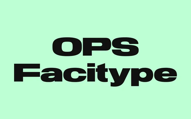 OPS Facitype specimen from OPS Type