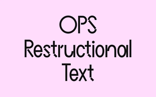OPS Restructional Text specimen from OPS Type
