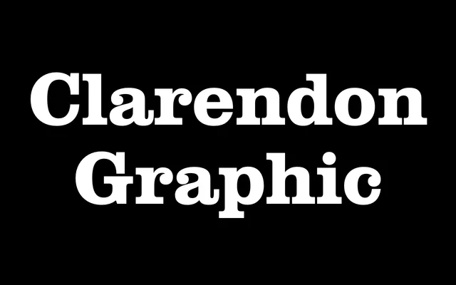 Clarendon Graphic specimen from Optimo