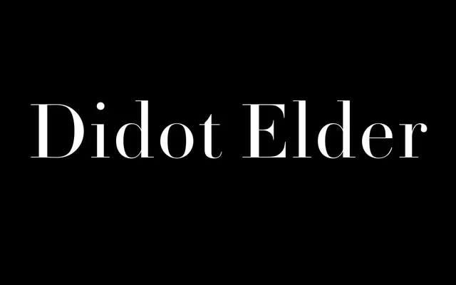 Didot Elder specimen from Optimo