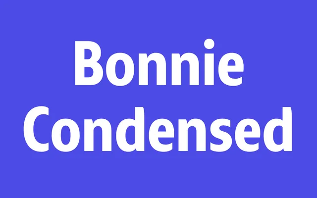 Bonnie Condensed specimen from Original Type