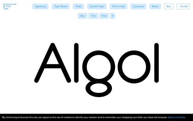 Algol specimen from OTT Foundry