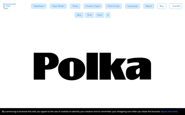 Polka specimen from OTT Foundry