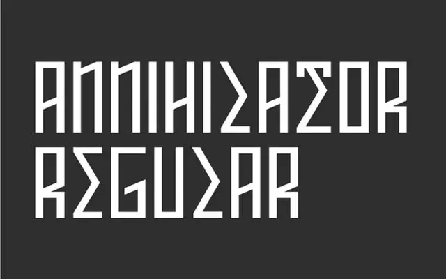 Annihilator Regular specimen from Out of Step Font Company