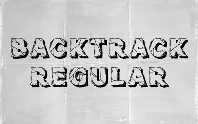 Backtrack Regular specimen from Out of Step Font Company