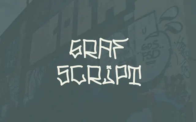 Graf Script specimen from Out of Step Font Company