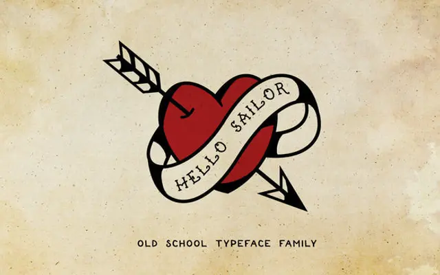 Hello Sailor specimen from Out of Step Font Company