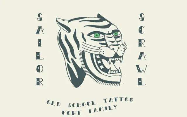 Sailor Scrawl specimen from Out of Step Font Company