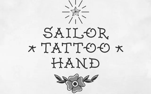 Sailor Tattoo Hand specimen from Out of Step Font Company